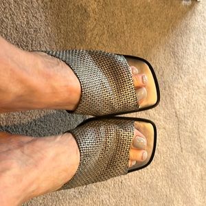 2 pairs size 9.5 Franco sarto and Anne Klein sandles